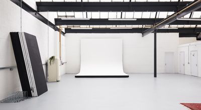 Myrtle Studios space A - daylight and blackout studio space with mobile infinity cove