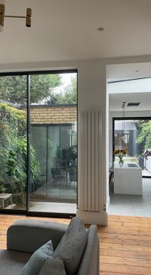 Architect designed home with glass courtyard and living wall