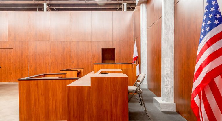 Los Angeles Courtroom Courthouse Standing Set for TV and Film Production